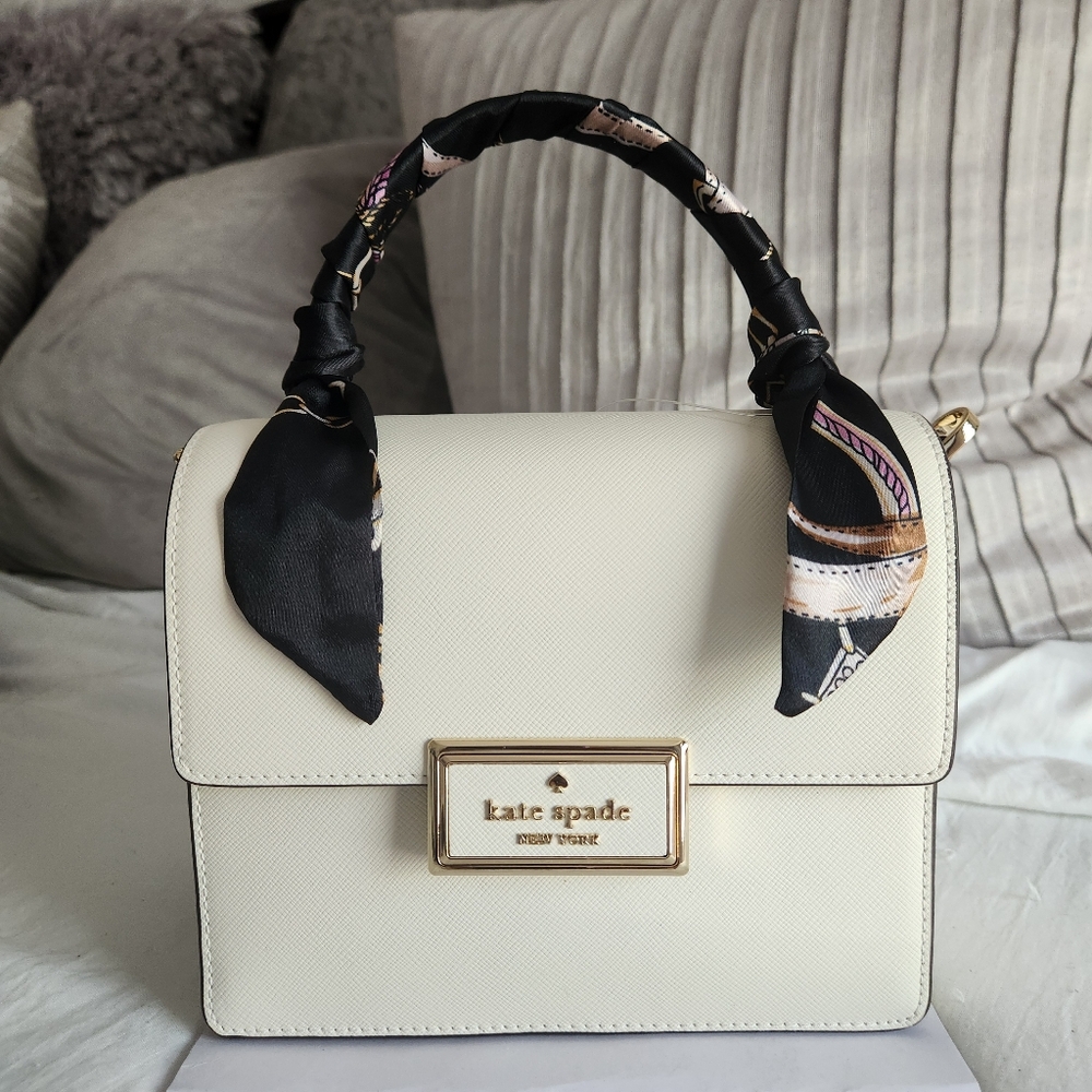 Kate Spade Cream Reegan Saffiano Leather Top handle tote, 6pc Set NWT - Picture 15 of 15